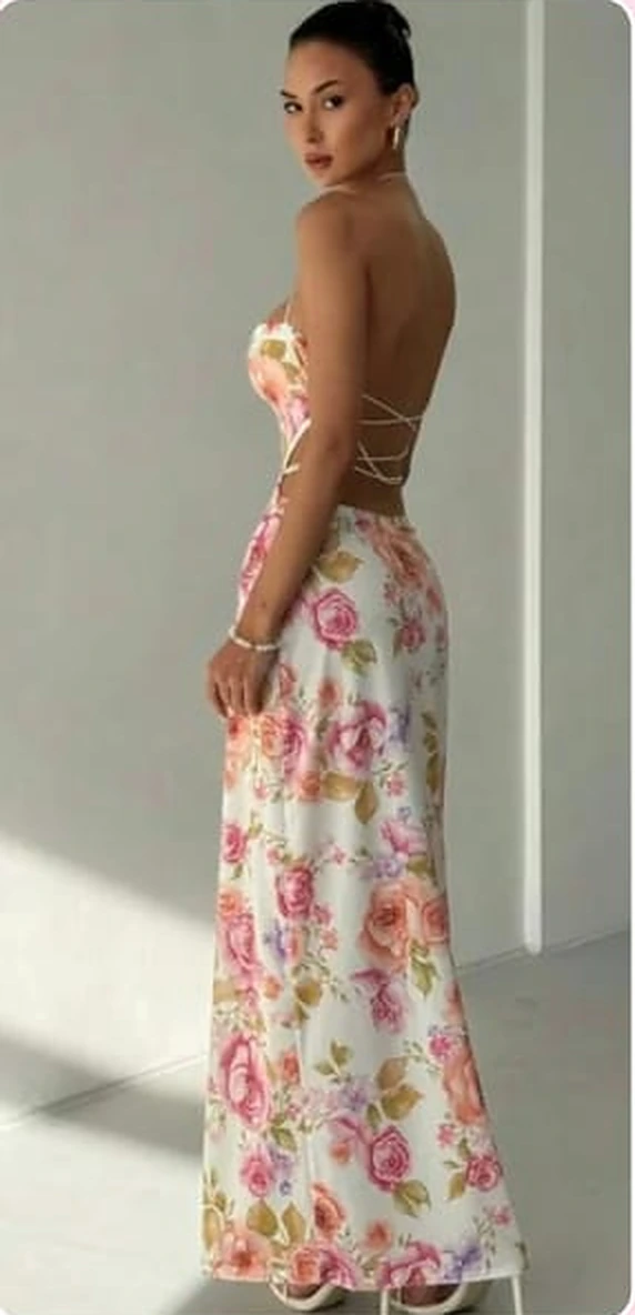 Vestido largo espalda descubierta